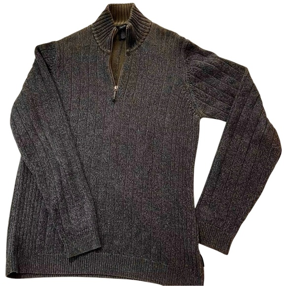 Calvin Klein Jeans‎ Gray Zip-up Knit Sweater XL - Picture 1 of 9